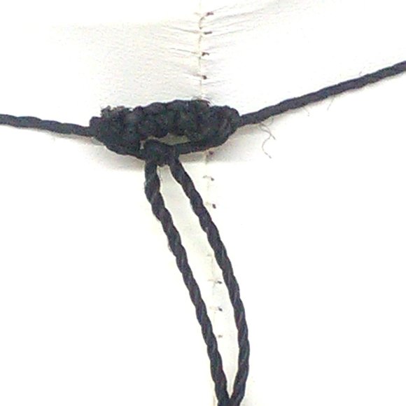 Faceted Beaded & Silver-tone Necklace Adjustable Sliding Knot - Picture 4 of 10